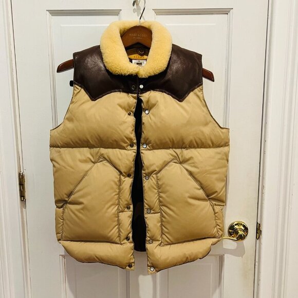 Rocky Mountain Featherbed Vest 38 / Medium Rare With Dark Horse Hide Yoke - Picture 8 of 16